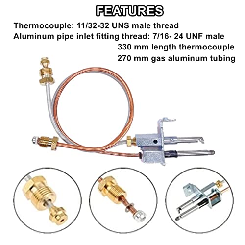 LDCRE Water Heater Pilot Assembly For Atwood 91603 (91214) ，Includes Pilot Thermocouple Kit，Propane Gas RV Water Heater Parts For Dometic Atwood 91603 12" Replacement RV,Camper,Trailer Jade Pilot Assembly - Image 5