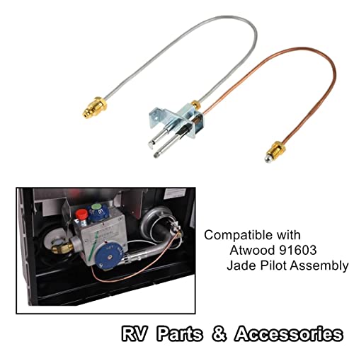 LDCRE Water Heater Pilot Assembly For Atwood 91603 (91214) ，Includes Pilot Thermocouple Kit，Propane Gas RV Water Heater Parts For Dometic Atwood 91603 12" Replacement RV,Camper,Trailer Jade Pilot Assembly - Image 4