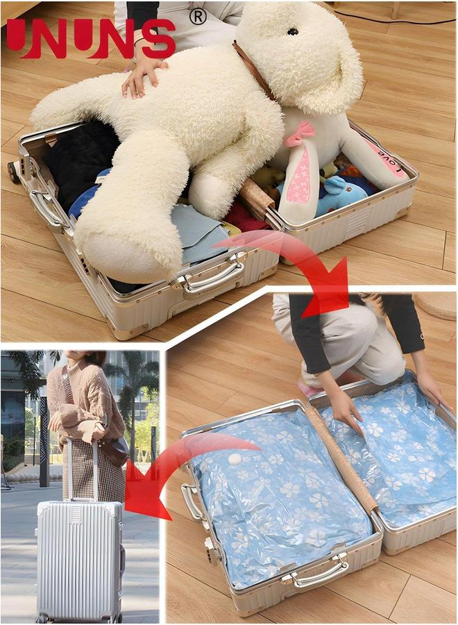 UNUNS Vacuum Storage Bags,9-Piece Space Saver Bags With Hand Pump,2 Jumbo (100x80cm),2 Large (100x70cm),2 Medium (80x60cm),2 Small (60x40cm), For Clothes  - Image 2