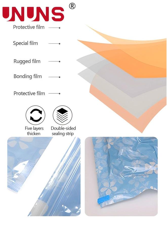 UNUNS Vacuum Storage Bags,9-Piece Space Saver Bags With Hand Pump,2 Jumbo (100x80cm),2 Large (100x70cm),2 Medium (80x60cm),2 Small (60x40cm), For Clothes  - Image 5