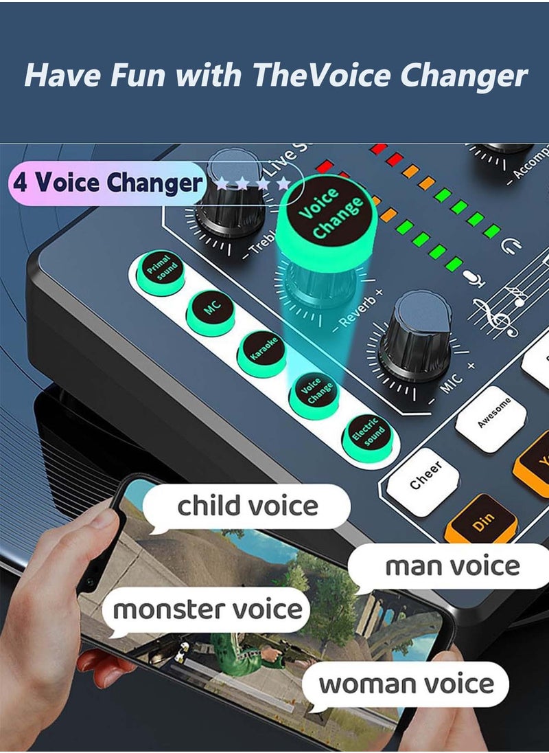 POWER LIFE M8 Live Sound Card DSP Chip Twelve Ambient Sounds Four Kinds Of Sound Changes Live Broadcast For DJ Mixer Music Recording Guitars TikTok Facebook YouTube USB Bluetooth  - Image 2