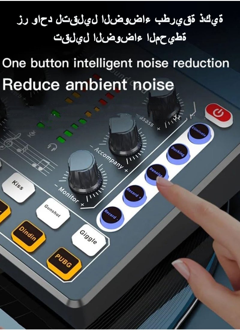XnYao - M8 Live Sound Card DSP Chip Twelve Ambient Sounds Four Kinds Of Sound Changes Live Broadcast For DJ Mixer Music Recording Guitars TikTok Facebook YouTube USB Bluetooth - Image 1