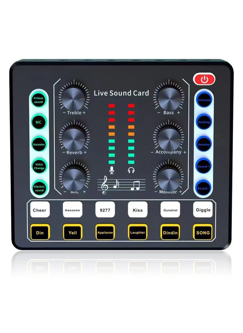 XnYao - M8 Live Sound Card DSP Chip Twelve Ambient Sounds Four Kinds Of Sound Changes Live Broadcast For DJ Mixer Music Recording Guitars TikTok Facebook YouTube USB Bluetooth - Image 1
