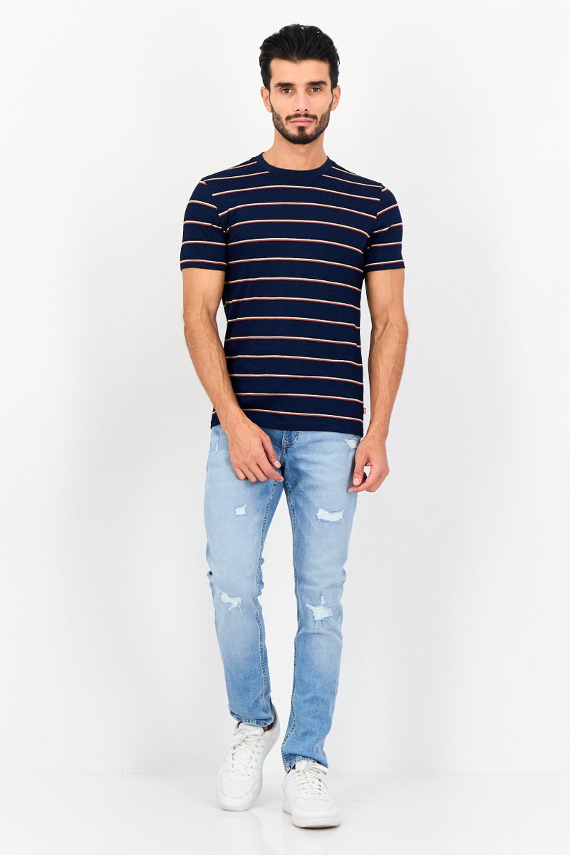 Levi's تي شيرت رجالي بأكمام قصيرة وياقة دائرية، مخطط، متعدد الألوان - Image 4