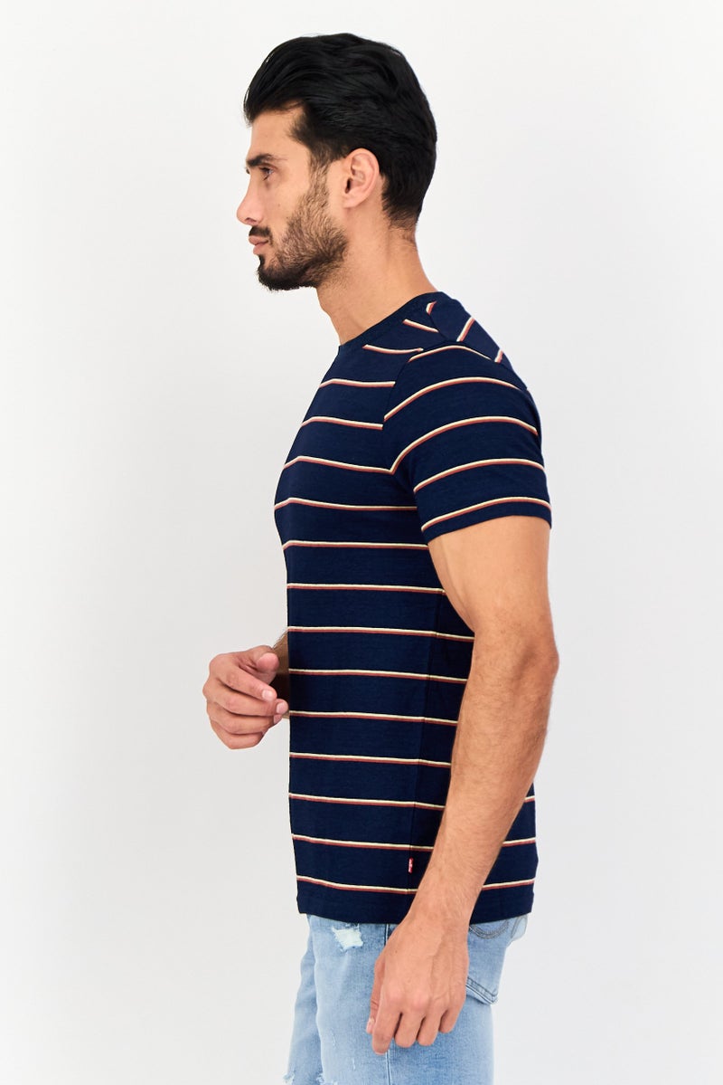 Levi's تي شيرت رجالي بأكمام قصيرة وياقة دائرية، مخطط، متعدد الألوان - Image 2