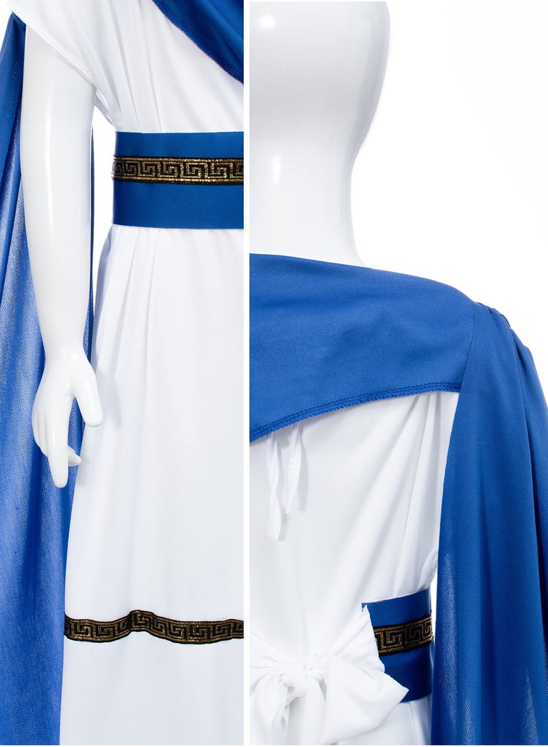 DURKU Kids Roman Emperor Costume with King Headpiece, Shawl and Belt, Roman Greek Costumes for Boys Themed Party Cosplay (Suitable 105-120 cm) - Image 4