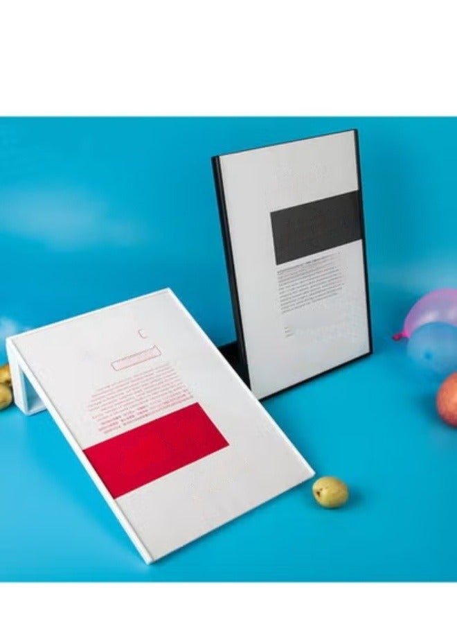 Eckek حامل لافتات من بلاستيك ABS ECKEK، حامل لافتات على شكل L مع حامل بطاقة عمل، حامل عرض بلاستيكي للإعلانات، القوائم، الصور، بطاقة العمل - Image 4