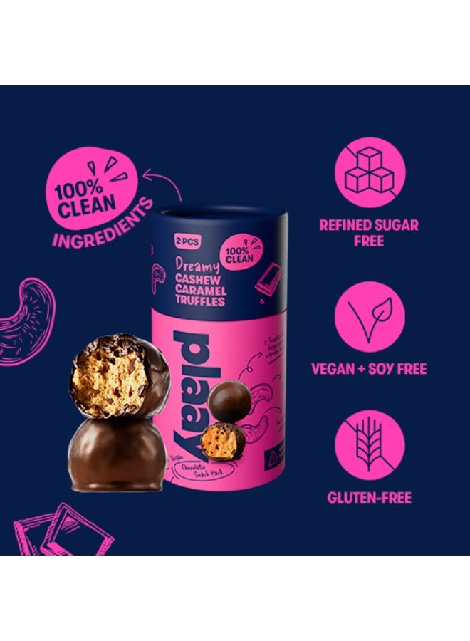 Plaay Cashew Caramel Chocolate Truffles 10x30g - Image 3