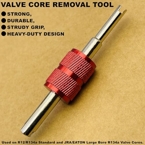 Aracey 6Pcs A/C Valve Core Removal Tool Set, R134a R22 R12 HVAC Double Heads A/C Systems Schrader Valve Stem Core Remover Tools,Air Conditioning Valve Core Remover Schrader Valve Tool - Image 4