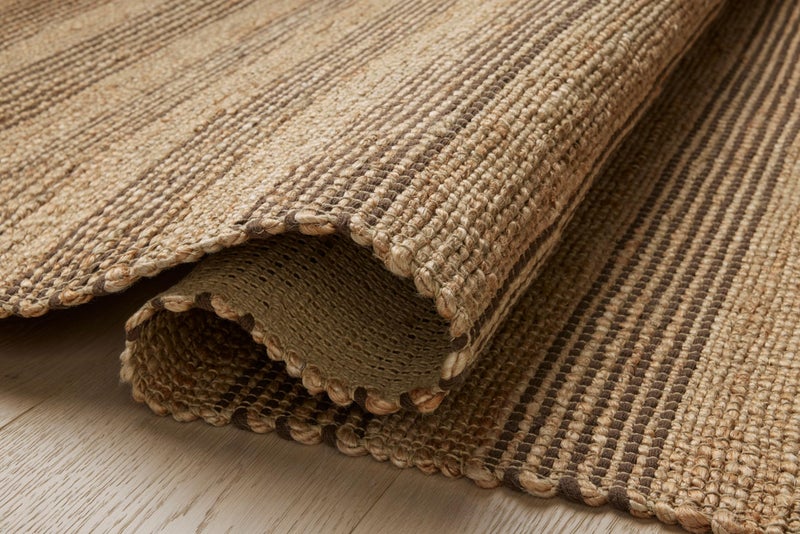 Loloi Chris Loves Julia Judy Collection JUD-06 Natural/Chocolate 5'-0" x 7'-6" Area Rug - Image 3