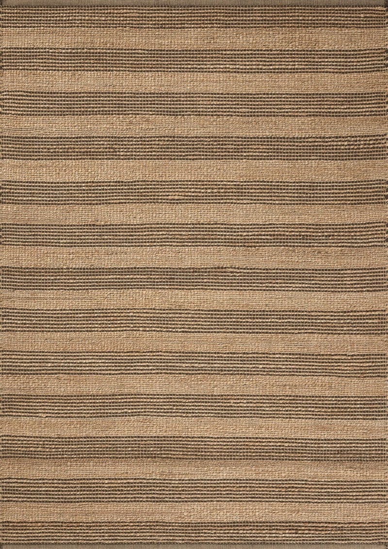 Loloi Chris Loves Julia Judy Collection JUD-06 Natural/Chocolate 5'-0" x 7'-6" Area Rug - Image 2