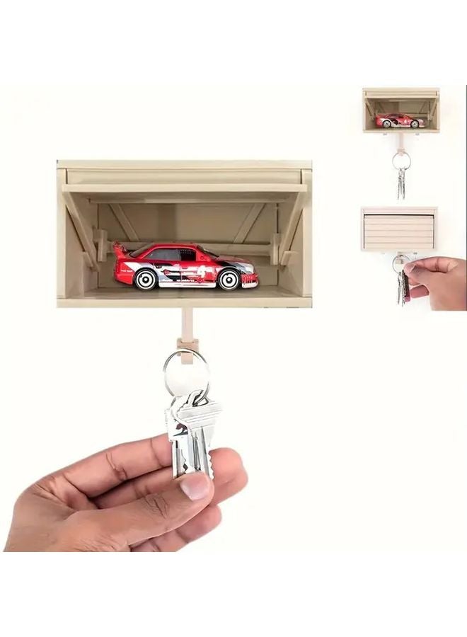 Red Wall Mounted Key Holder For Garage Door Car And House Keys - Image 3
