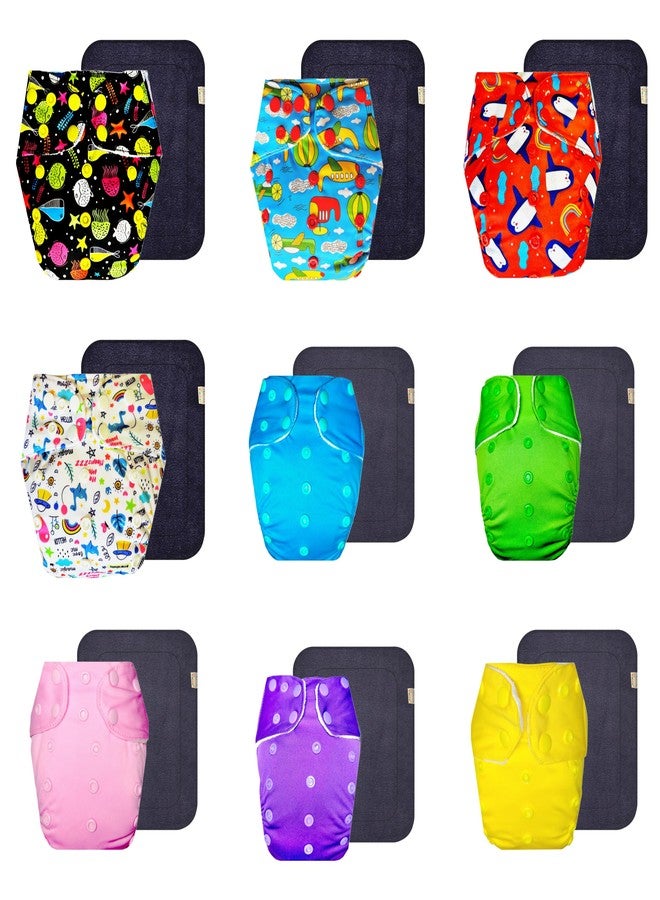 حفاضات قماشية فاخرة من دمبلدو مع حشوة رمادية (عبوة من 9 قطع) | ملائمة تمامًا | تسمح بمرور الهواء | سهلة التنظيف | تغيير حفاضات بدون قلق | من 3 أشهر إلى 3 سنوات | للجنسين - Image 1