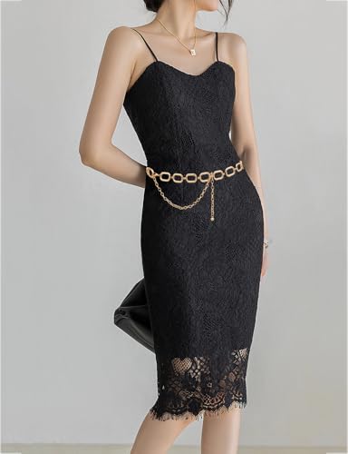 TOPACC Gold Chain Belts for Women Dresses Thick Metal Link Circle Waist Chains Belt for Jeans Skirt Girls Fashion - Image 3