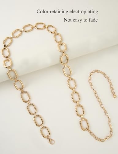TOPACC Gold Chain Belts for Women Dresses Thick Metal Link Circle Waist Chains Belt for Jeans Skirt Girls Fashion - Image 4