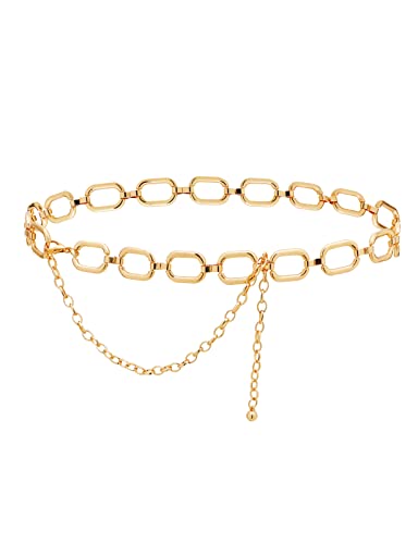 TOPACC Gold Chain Belts for Women Dresses Thick Metal Link Circle Waist Chains Belt for Jeans Skirt Girls Fashion - Image 1