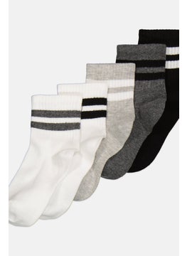 RBX Kids Boy 5 Pair Textured Socks, Black  - Image 2