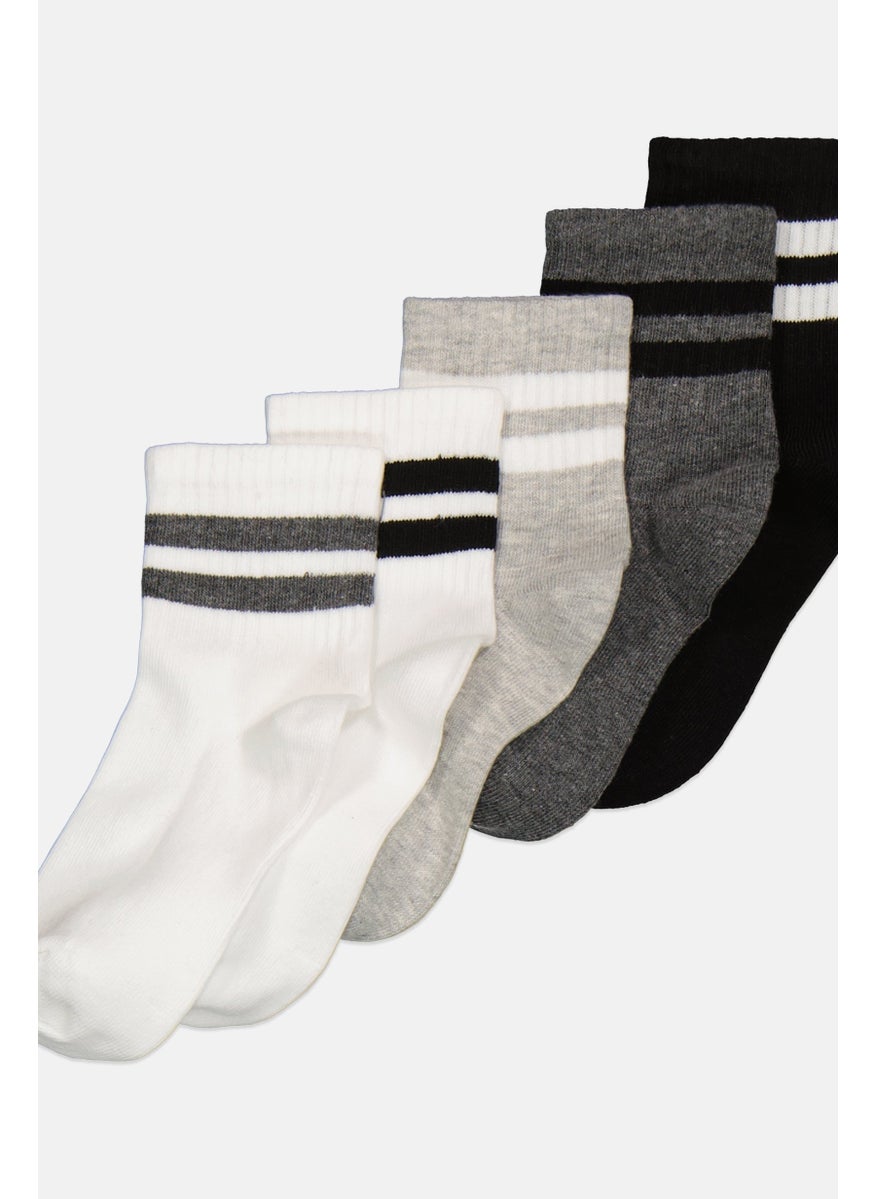 RBX - Kids Boy 5 Pair Textured Socks, Black - Image 1