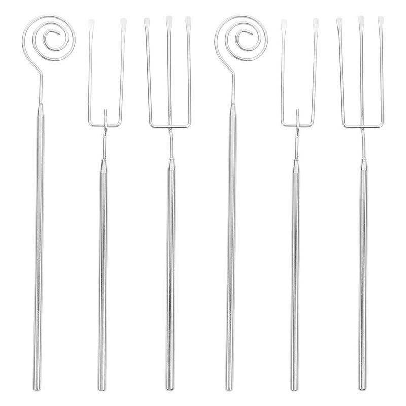 Stainless Steel Fondue Forks Chocolate Dipping Tool Long Handle Heat Resistant For Bbq 6Pcs - Image 1