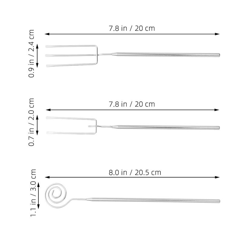Stainless Steel Fondue Forks Chocolate Dipping Tool Long Handle Heat Resistant For Bbq 6Pcs - Image 2