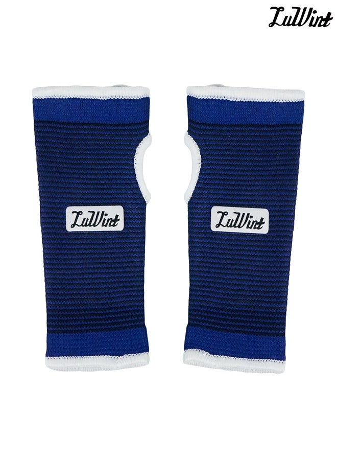 Luwint Kids Hand Wrap - Knitted Palm Sleeve Wrist Brace Hand Protection Support for 8-14 Years, 1 Pair - Image 2