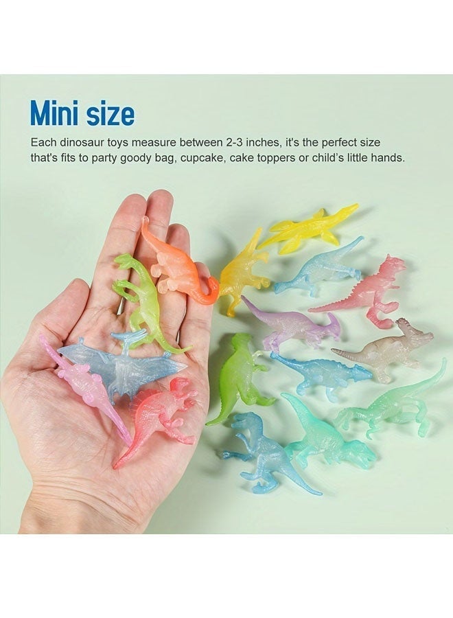 Lasola Animals Figures Toys,44 Mini Animal Toy Figure Play Set for Kids,Jungle Animal Toy Set,Mini Jungle Toys Set,Animals Figures Toys With Glow-In-The-Dark Function, Educational, Learning Toys,Plastic Animals Model for Children Kids Toddler - Image 5