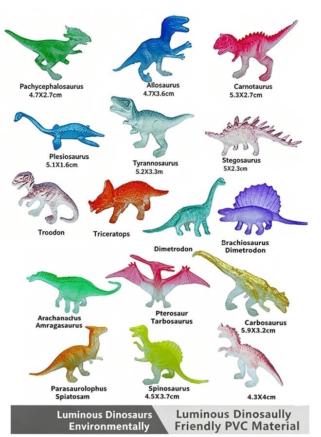 Lasola Animals Figures Toys,44 Mini Animal Toy Figure Play Set for Kids,Jungle Animal Toy Set,Mini Jungle Toys Set,Animals Figures Toys With Glow-In-The-Dark Function, Educational, Learning Toys,Plastic Animals Model for Children Kids Toddler - Image 4