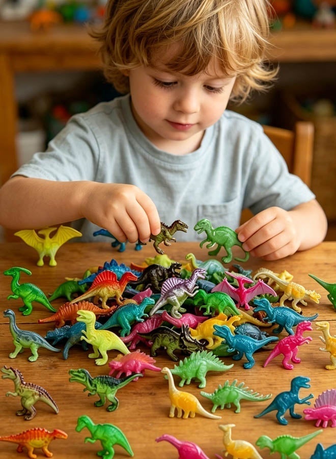 Lasola Animals Figures Toys,44 Mini Animal Toy Figure Play Set for Kids,Jungle Animal Toy Set,Mini Jungle Toys Set,Animals Figures Toys With Glow-In-The-Dark Function, Educational, Learning Toys,Plastic Animals Model for Children Kids Toddler - Image 3
