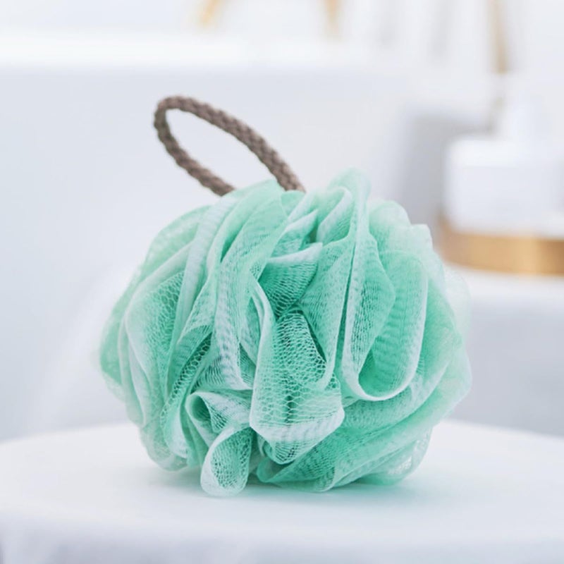 4pcs Gradient Color Bath Sponges Soft Exfoliating Mesh Poufs For Body Shower - Image 4