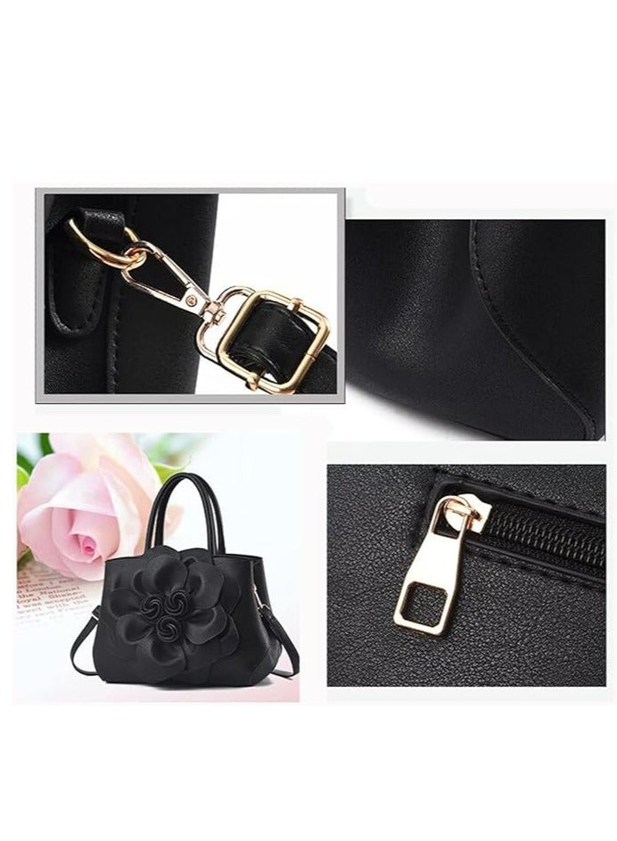 Women's Handbags Top Handle Tote Bags 3D Floral Wallet PU Leather Hobo Bags Crossbody Bags Shoulder Bags Shoulder Bags Pink  - Image 4