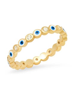 Gold Plated Fashion Band White