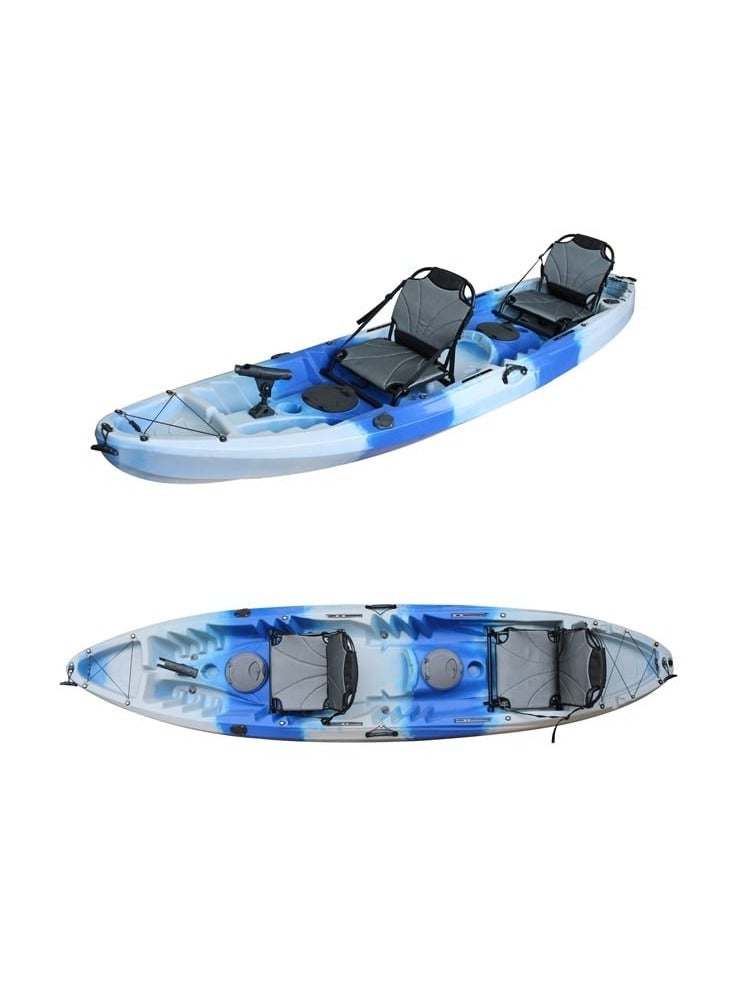 SS WATER SPORTS Vk 20 Happiness Ii 3.7 Meter Double Seater Advanced Kayak 70 Ocean Blue White