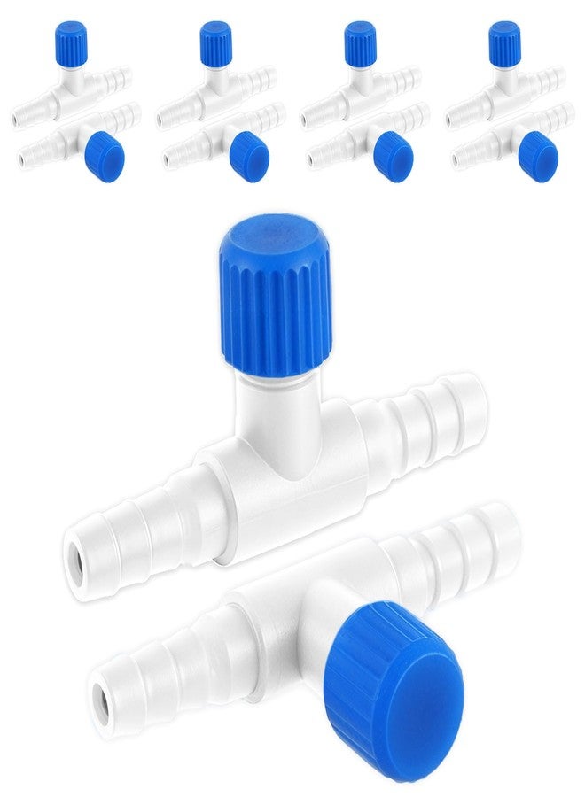 Eldraqth 10 Pcs Aquarium Air Control Valves for 3/16" ID Airline Tubing, T Shaped Aquarium Tubing Connectors Single Way Plastic Flow Controllers Regulators Aquarium pump Accessories for Fish Tank Tubing - Image 1