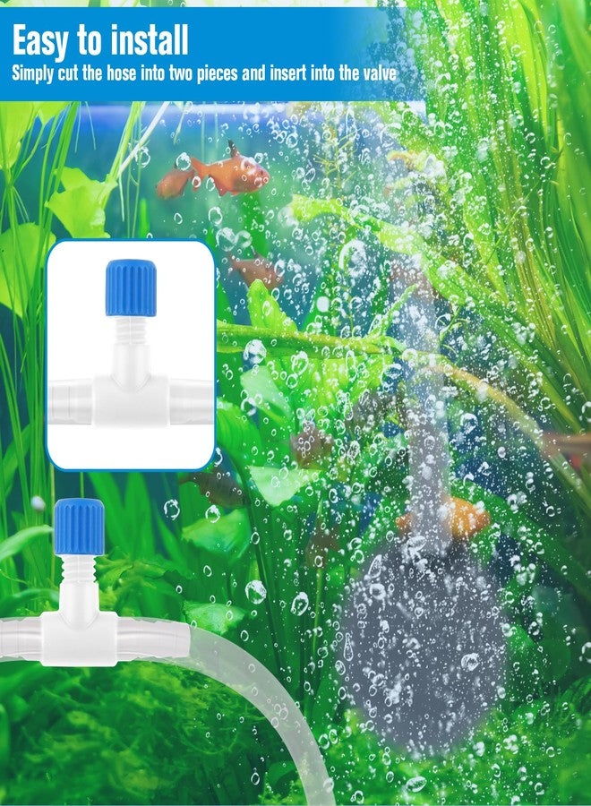 Eldraqth 10 Pcs Aquarium Air Control Valves for 3/16" ID Airline Tubing, T Shaped Aquarium Tubing Connectors Single Way Plastic Flow Controllers Regulators Aquarium pump Accessories for Fish Tank Tubing - Image 5