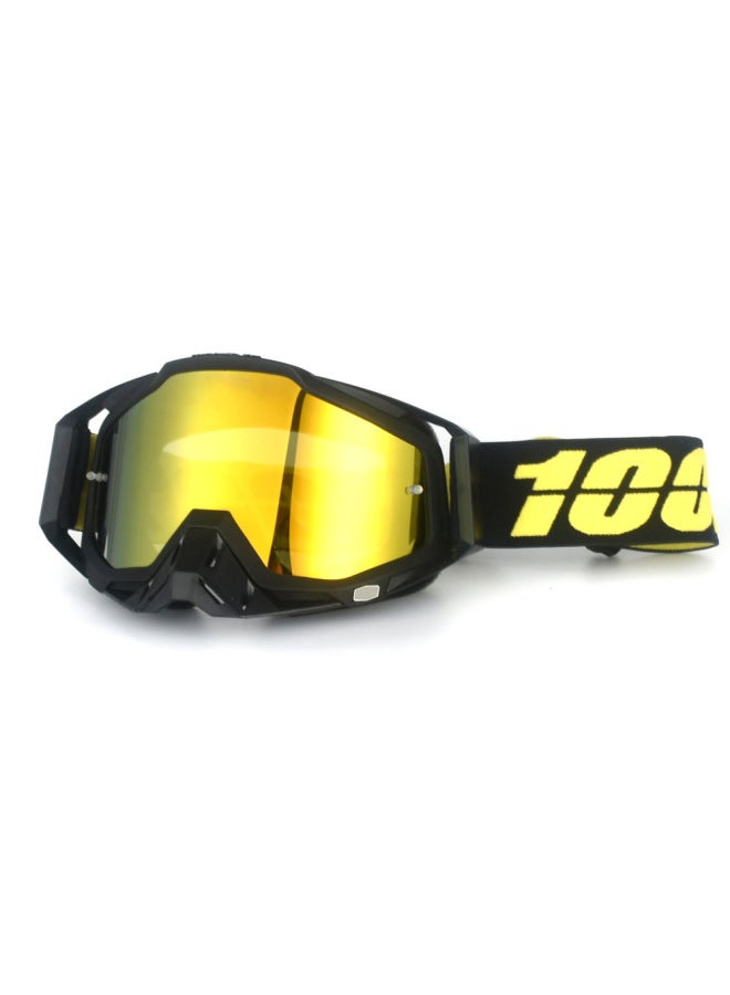 Spot Mt Windproof Off-Road Motorcycle and Ski Cycling Goggles - Black Frame, Red Tint Lens