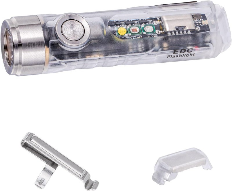 RovyVon Aurora A8 G4 Keyring Torch - Rechargeable LED Flashlight with Magnetic Clip & Base, 4 Modes, High CRI Mini Pocket Torch