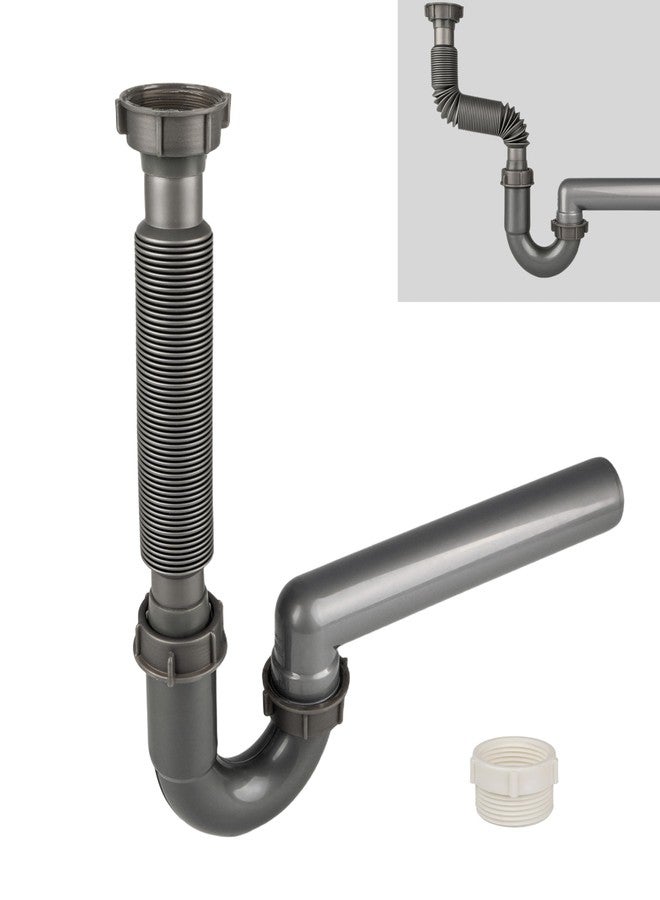 COLDDD Expandable and Flexible P-Trap, 1-1/2" Sink Drain Pipe Kit, Wall Drain, For Kitchen Sink - Image 1