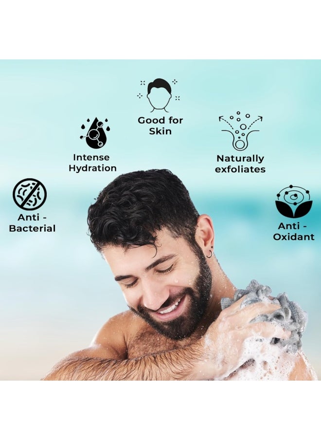 The Man Company غسول الجسم المعطر برائحة الباتشولي وملح البحر للرجال - 200 مل | جل استحمام لترطيب عميق وبشرة ناعمة | غني بخلاصة الشاي الأخضر والكركم والمورينجا | خالٍ من السموم - عبوة من قطعتين  - Image 3