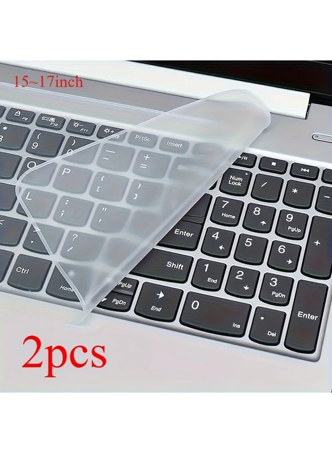2 Pack Keyboard Covers Flexible Washable Dustproof Protector for Laptops 13 17 Inches - Image 1