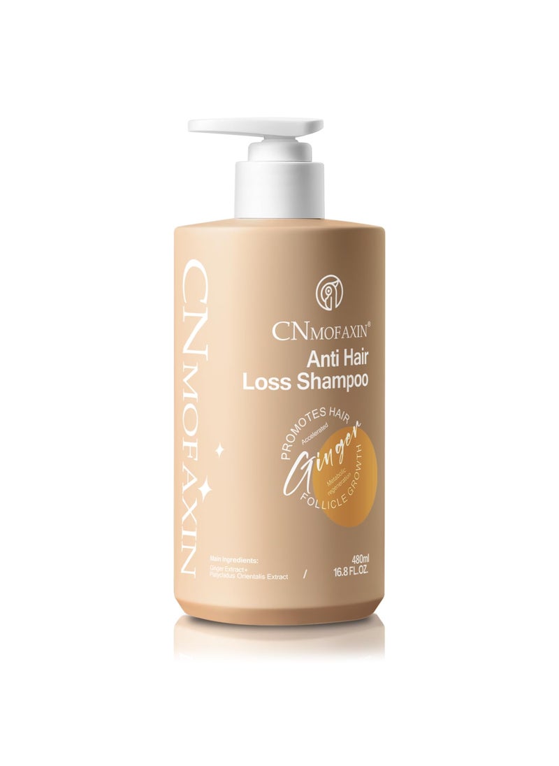 CNMOFAXIN - Anti Hair Loss ShampooNourishing Hair Growth Ginger Shampoo for Men  Women  Volumizing Hair Regrowth Treatment infused with Herbal Essences Rose  Castor Oil 168 fl oz - Image 1