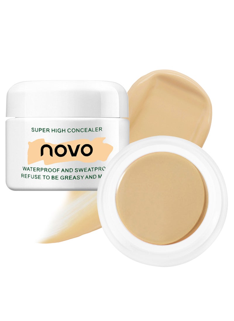 Novo Super High Concealer, Full Coverage Non-Creasing Brightening Under Eye Concealer, Lightweight Long Lasting Hydrating Highlighter for Women, Create a Natural, Clean 3D Looking 12g  - Image 1