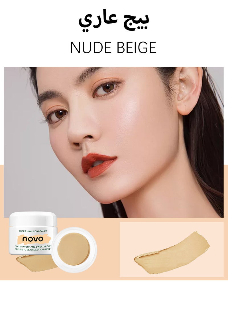 Novo Super High Concealer, Full Coverage Non-Creasing Brightening Under Eye Concealer, Lightweight Long Lasting Hydrating Highlighter for Women, Create a Natural, Clean 3D Looking 12g  - Image 2