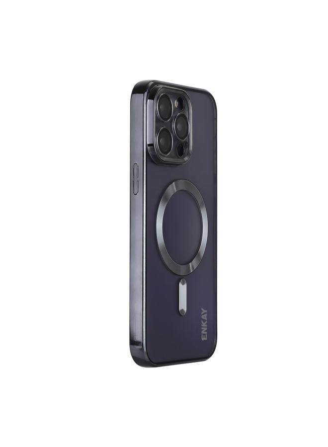 ENKAY Case For iPhone 14 Pro Electroplated MagSafe Shockproof TPU Phone Case with Lens Film - Image 1