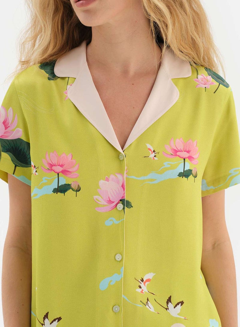 dagi Button Down Shirt And Short Set - Image 4