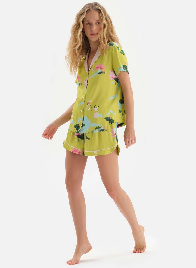 dagi Button Down Shirt And Short Set - Image 3