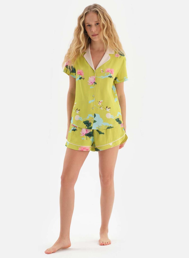 dagi Button Down Shirt And Short Set - Image 1