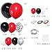 LUDEOU Red Black White Silver Balloon Garland Arch Kit Red and White Balloons Red Black Silver Balloons for Birthday Wedding Retirement Graduation Christmas Party Decorations - Image 2