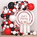 LUDEOU Red Black White Silver Balloon Garland Arch Kit Red and White Balloons Red Black Silver Balloons for Birthday Wedding Retirement Graduation Christmas Party Decorations - Image 4