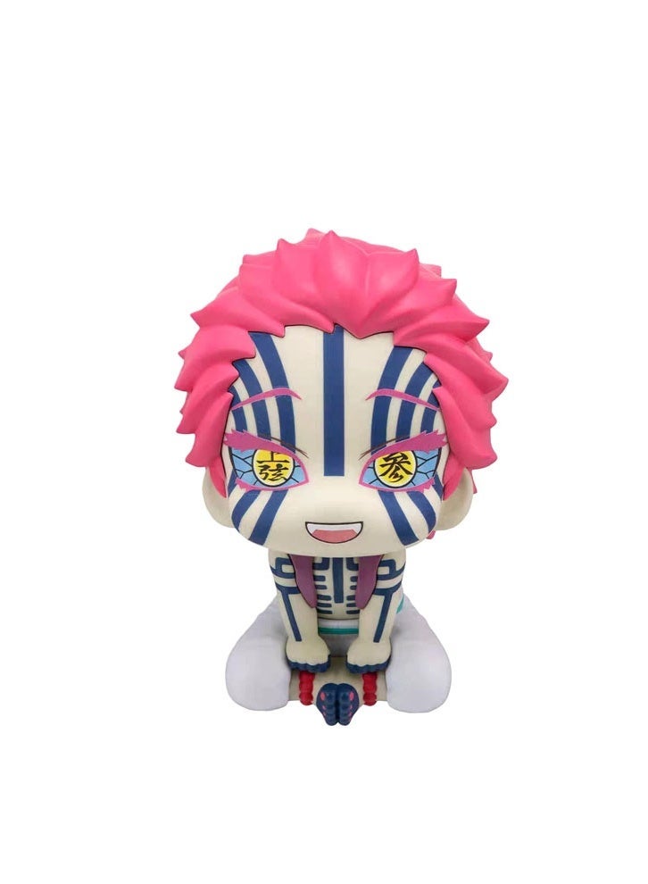 general Demon Slayer desktop decoration Akaza head movable Q version model toy gift for family and friends - Image 1