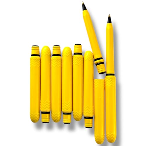 Pokka The USA Made Pocket Pen – 8 Pack – compact, affordable, lightweight, EDC black ink ballpoint pen – waterproof and floats – carries small, writes big (Kanary Yellow) - Image 1